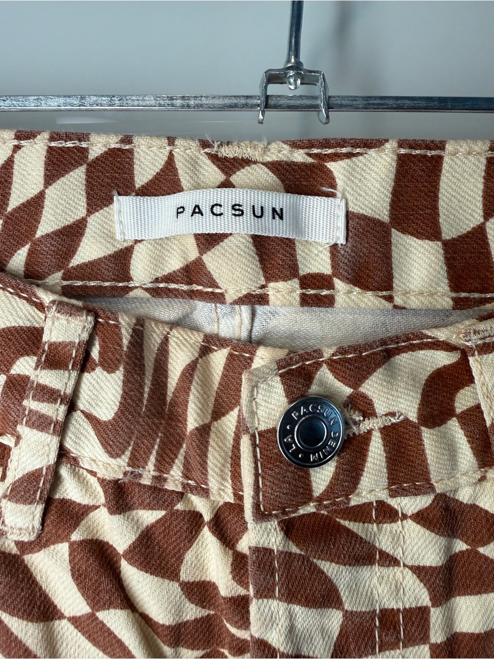 PacSun Optical Check High Rise Slim Pants - Picture 2 of 5